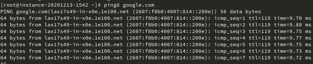 测试一下IPv6网络情况! Oracle IPv6