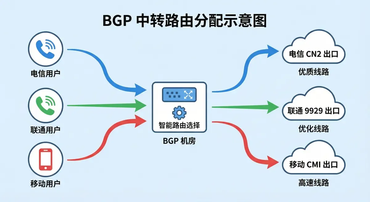 機場線路 路由分配示意圖